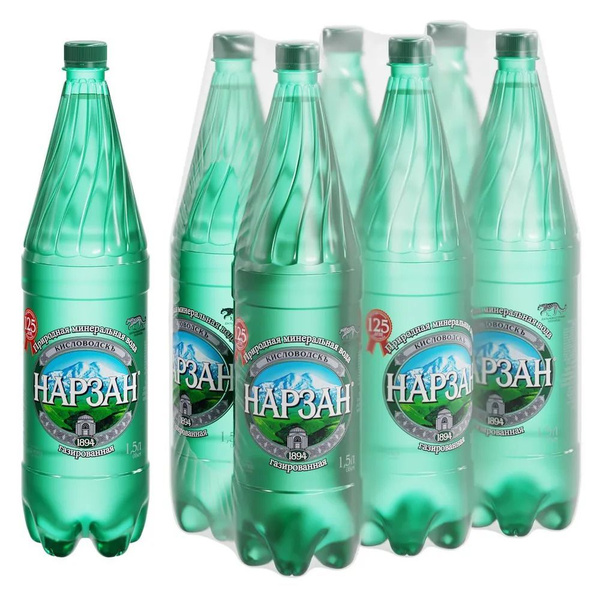 Нарзан Вода Минеральная Газированная 1500мл. 6шт - купить с доставкой ...
