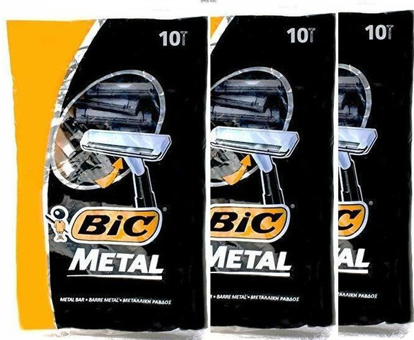 Одноразовые станки Bic Metal 1 лезвие, 3 по 10 штук - купить с ...