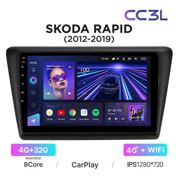 Магнитола Teyes CC3L 4/32 Гб для Skoda Rapid I (2012-2019 ...