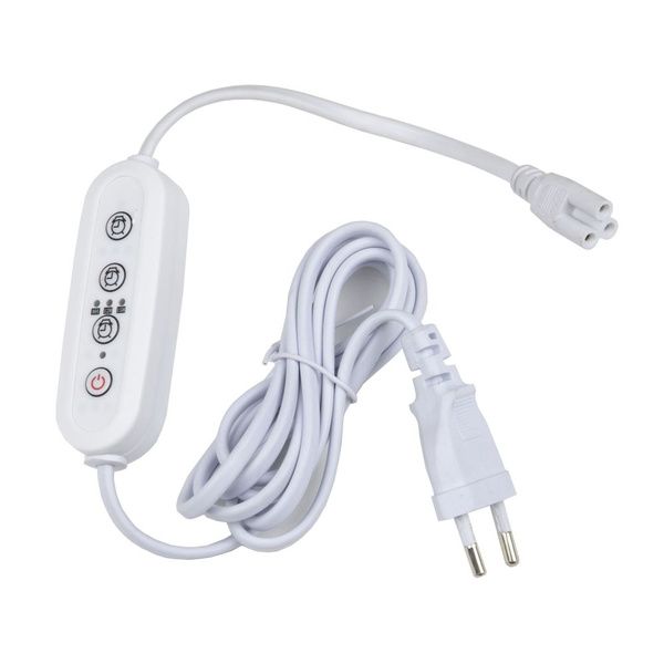 Таймер Uniel UST-E33 WHITE 2M с вилкой и разъемом L, N, G для фито ...