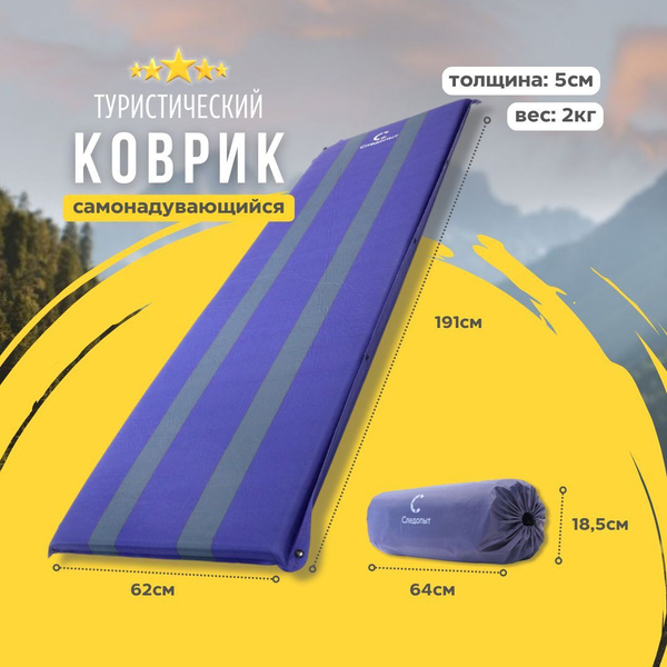 Коврик самонадувающийся туристический, походный, пляжный - купить с ...