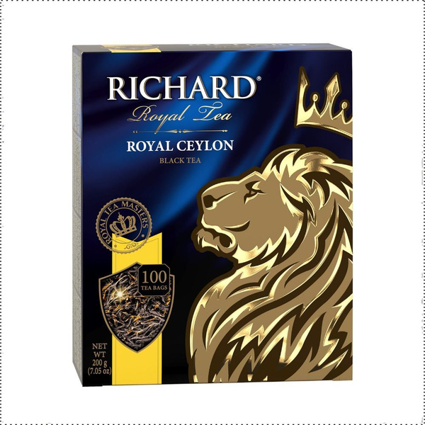 Чай Richard Royal Ceylon черный байховый (2г х 100шт), 200г (1 шт ...