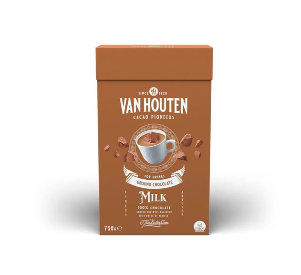 Молочный тертый шоколад Van Houten Ground Milk 750 г, горячий шоколад ...