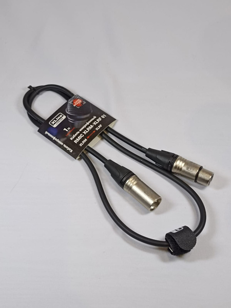 Кабель микрофонный XLR 3 pin MALE-XLR 3 pin female длинна 1 метр ...
