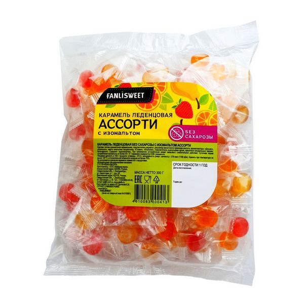 Леденцы без сахара диетические, Ассорти конфет из 3 вкусов FANLISWEET ...