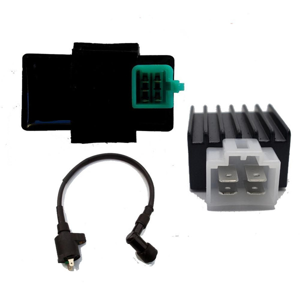 Катушка зажигания CDI Выпрямитель 4-контактный регулятор 50-125CC Пит ...