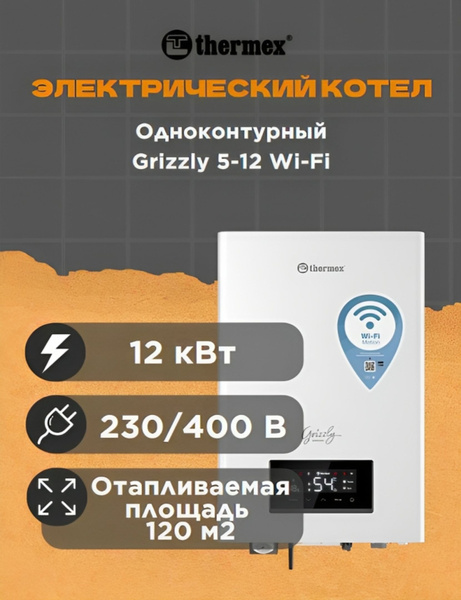 Электрический котел Thermex 12 кВт Grizzly - купить по выгодной цене в ...