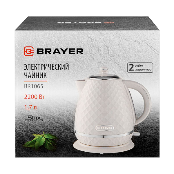 Купить электрический чайник BRAYER Чайник электрический BR1065, Пластик ...