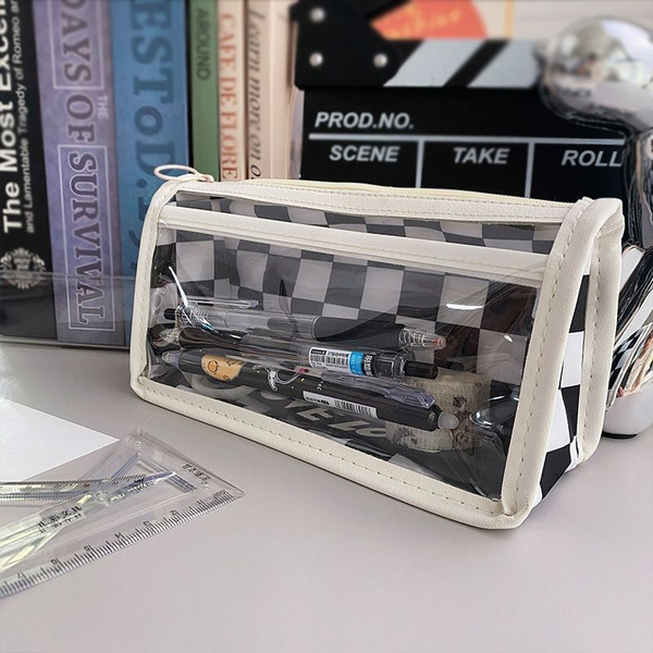 Прозрачный шахматныйшахмотный пенал-косметичка - купить с доставкой по ...