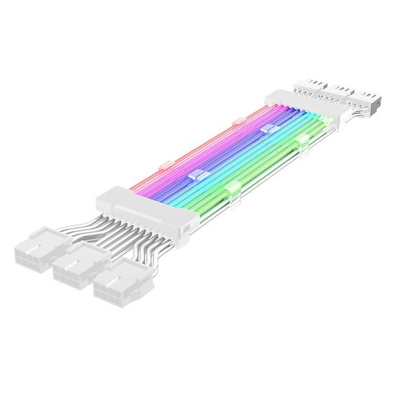 Кабель удлинитель ARGB блока питания 3х8 pin с подсветкой для ...