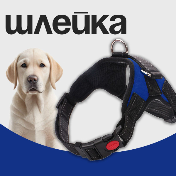 Шлейка для собак мелких, средних и крупных пород MiloPets, охват груди ...
