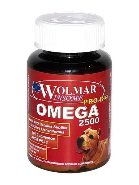 Витаминный комплекс WOLMAR Winsome Pro Bio OMEGA 2500 для собак , 100 ...