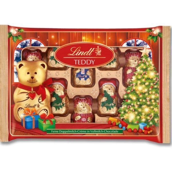 LIndt TEDDY friends double milk мини-мишки из молочного шоколада, 96 гр ...