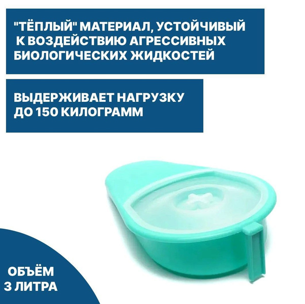 Судно подкладное полимерное Ладья с крышкой, бирюзовое - купить с ...