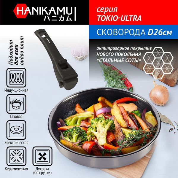 Сковорода Hanikamu Hanikam_серебро_26, 26 см - купить по выгодным ценам ...