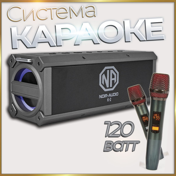 Караоке система NOIR-audio K-2 с двумя беспроводными перезаряжаемыми ...