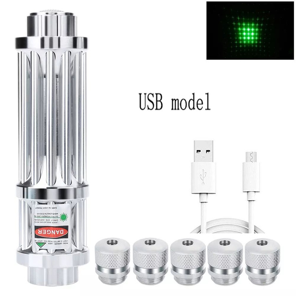Зеленая лазерная указка-USB 10000 м, мощное устройство, горящая спичка ...