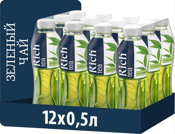 Rich Tea 0,5л.*12шт. Зелёный Рич Чай Ти - купить с доставкой по ...