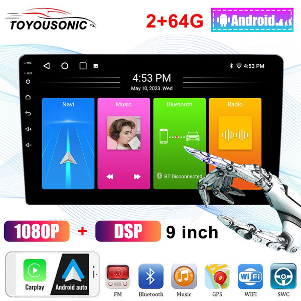 Магнитола 2Din 9 дюймов андроид 2+64Gb CarPlay, Wi-fi, Bluetooth, GPS ...