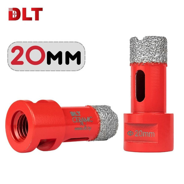Коронка алмазная DLT 20мм, для сверления керамики и керамогранита, на ...