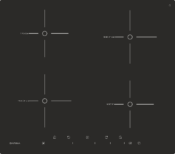 Индукционная варочная поверхность Darina PL EI305 B черный купить по ...