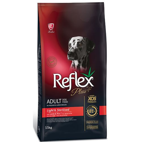 Reflex Plus Medium Large Breed Light & Sterilised Lamb & Rice / Сухой ...