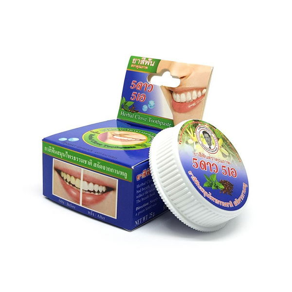 5 Star Зубная паста tooth отбеливающая с экстрактом синей гвоздики 25 ...