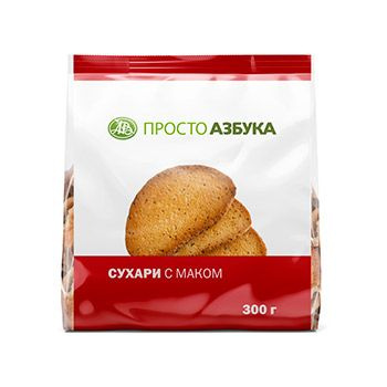 Сухари Просто Азбука с маком 300 г Россия 1шт - купить с доставкой по ...