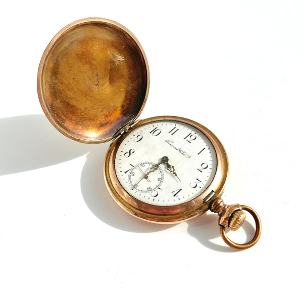 Позолоченные карманные швейцарские часы Tavannes Watch. 19 век купить ...
