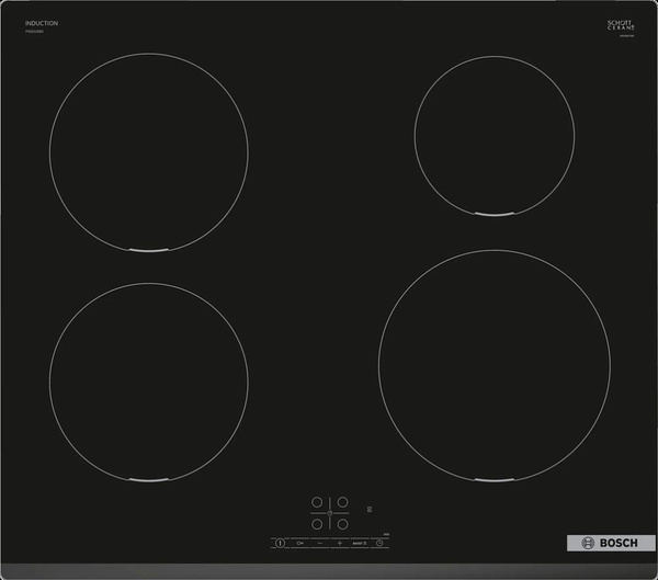 Bosch Индукционная варочная панель PIE631BB5E, 4 конфорки, шириной 59.2 ...