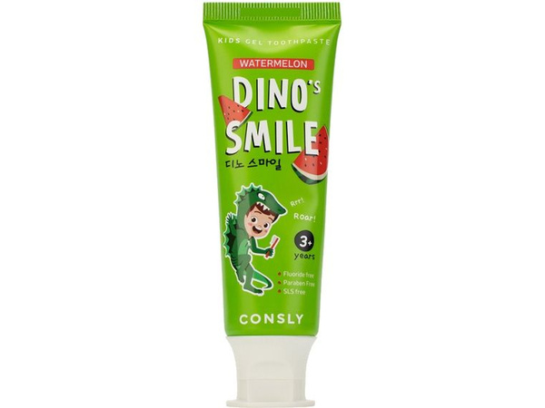 Детская зубная паста CONSLY DINO's SMILE Kids Gel Toothpaste Xylitol ...