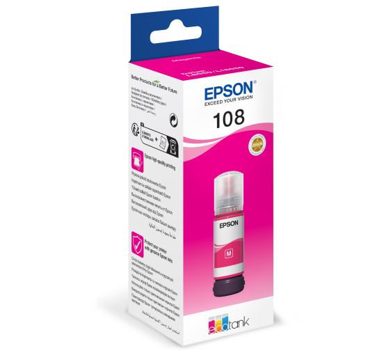 Расходник для печати Epson Контейнер с чернилами №108 (пурпурный), 70 ...