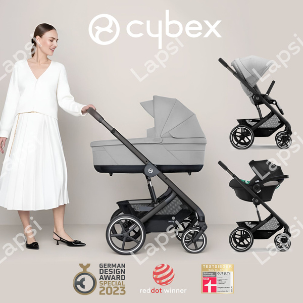 Коляска 3 в 1 Cybex Balios S Lux BLK Lava Grey с дождевиком купить на ...