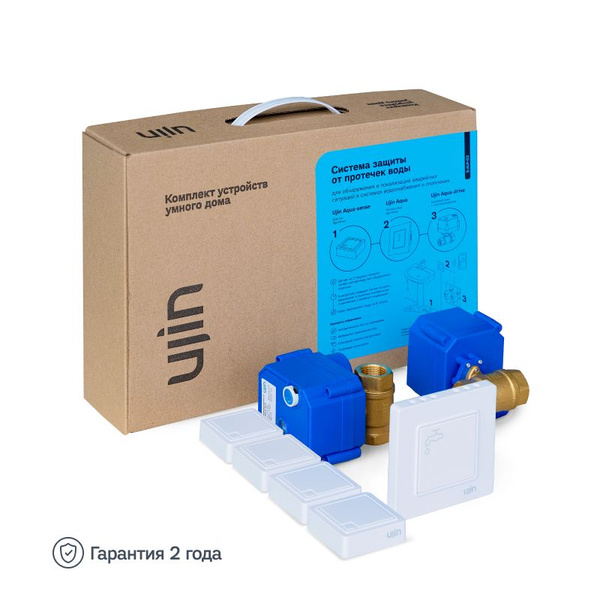 Умная система защиты от протечек воды Ujin Water Control S-ALP-02 с 4 ...