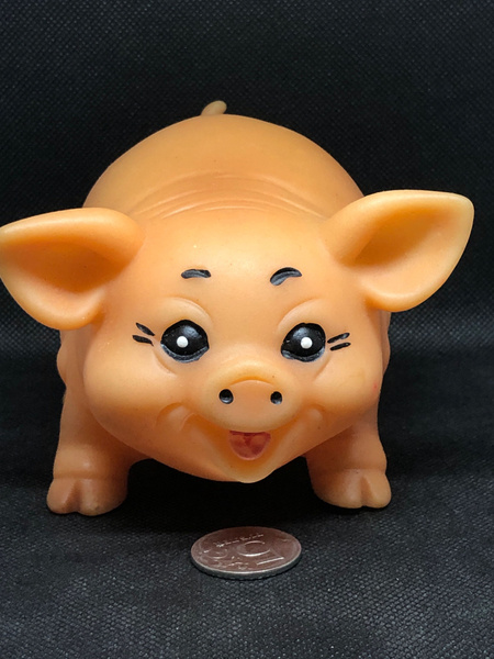 Винтажная резиновая игрушка СССР свинья хрюша большая купить по низким ...