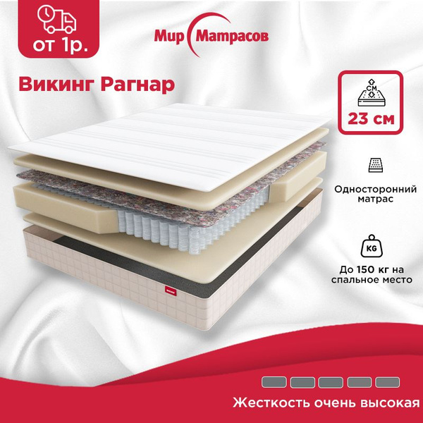 Матрас Мир Матрасов ВИКИНГ РАГНАР, Независимые пружины, 90 - купить по ...