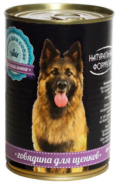 Корм Натуральная формула (паштет) для щенков, говядина, 410 г x 12 шт ...