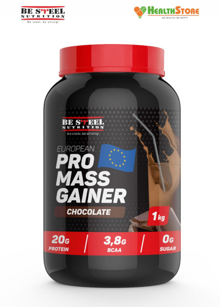 Гейнер высокоуглеводный, Be Steel Nutrition Pro Mass Gainer 1кг ...