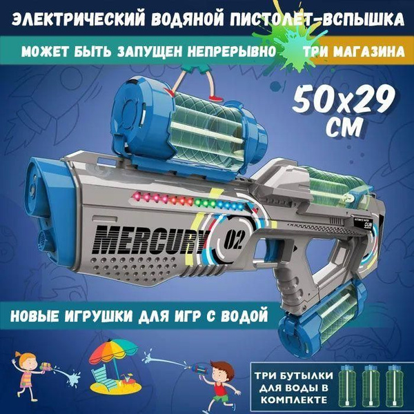 водяной пистолет электрический / Цветная подсветка, технология ...