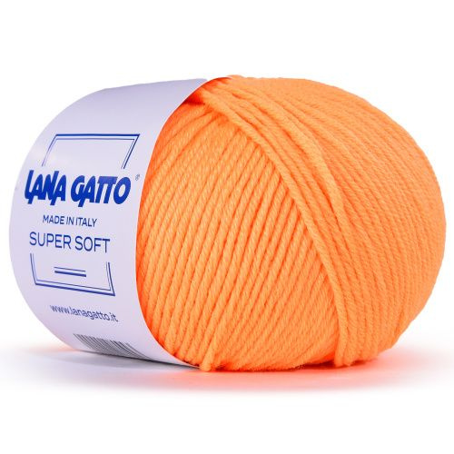 Пряжа Lana Gatto Super Soft 14472-бледно-оранжевый 2 мотка (Меринос ...