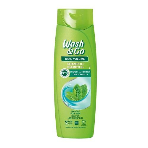 WASH&GO Шампунь с ментолом для всех типов волос, 360 мл - купить с ...