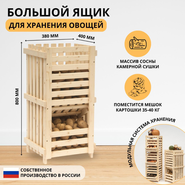 Ящик для хранения Картошкин Дом, 38 х 40 х 80 - купить по выгодной цене ...