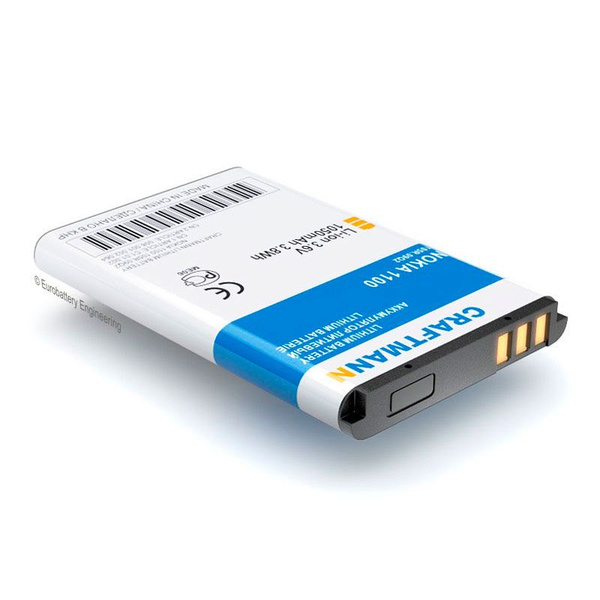 Стандартный аккумулятор Craftmann 1050мАч для телефона Nokia 110/1100 ...