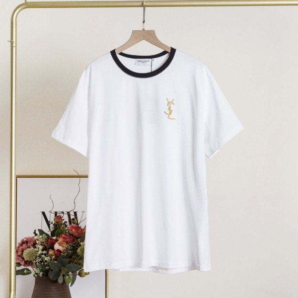 Футболка Yves Saint Laurent, размер 44, цвет белый, хлопок 100% ...