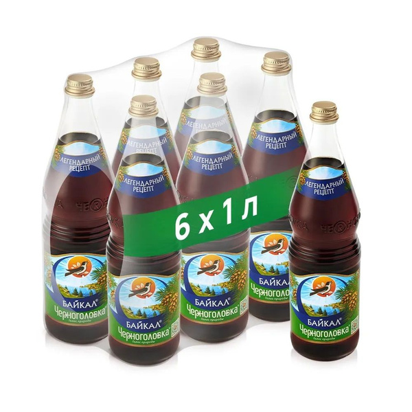 Лимонад Черноголовка Байкал, стекло 1л * 6 бутылок - купить с доставкой ...