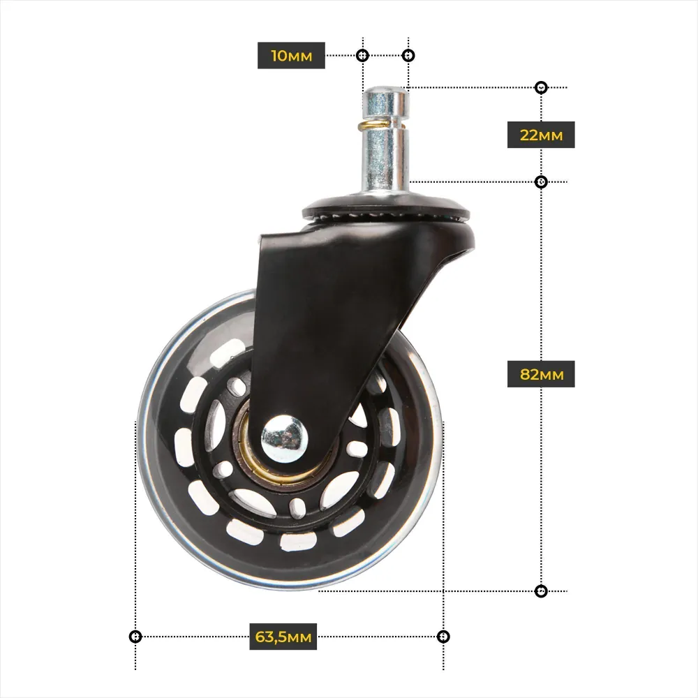 Колеса для кресла шток 10 мм