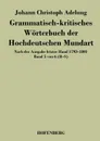 Grammatisch-kritisches Worterbuch der Hochdeutschen Mundart - Johann Christoph Adelung