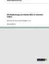 Die Bedeutung von Gottes Wort in meinem Leben - Günter-Manfred Pracher