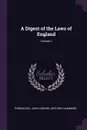 A Digest of the Laws of England; Volume 1 - Thomas Day, John Comyns, Anthony Hammond