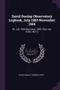 David Dunlap Observatory Logbook, July 1983-November 1984. 58, July 1983-November 1984, Plate nos. 47831-48712 - David Dunlap Observatory